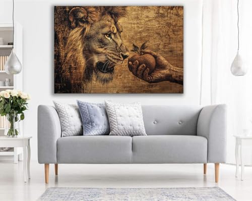 Toile Jésus Christ amour et miséricorde WUFIEA toile encadrée durable - 2