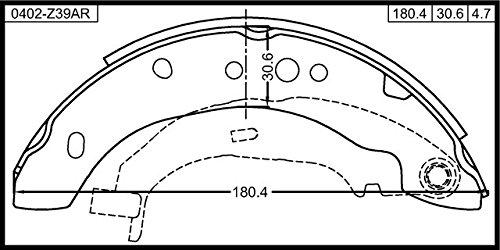 Amazon.com: Mn186120 / Mn186120 - Brake Shoe Kit (Rear) For  