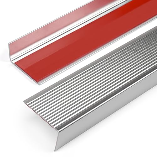 Jiekayi 36' Metal Stair Nosing, 2-Pack Self Adhesive