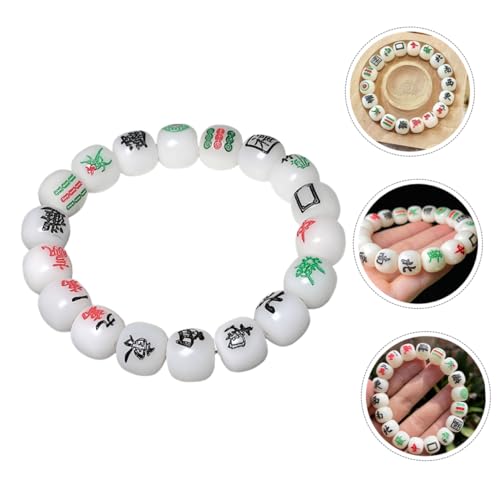 Pulsera de Abalorios Estilo Mahjong Chino Único miniatura 7