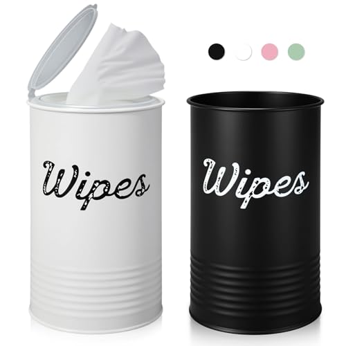 Support de lingettes désinfectantes en métal noir blanc cuisine 2x - 2