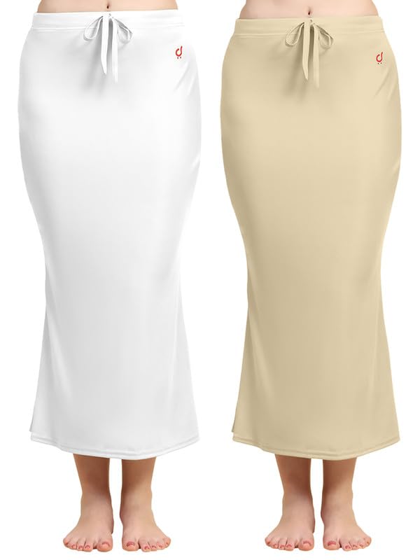 TRENDMALLSWomen Saree Shapewear Petticoat for Women, Cotton Blended,Petticoat,Skirts for Women,Shape Wear Dress for Saree Shaper(Combo-Pack)