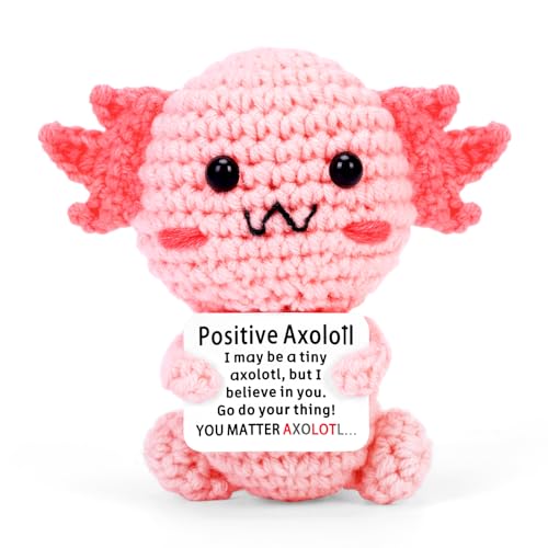 Megele Positive Crochet Animals Axolotl, Cute...