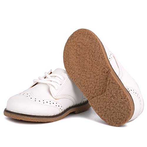 Buy LONSOEN Toddler Boys Dress Shoes Classic Perforated Lace Up Saddle