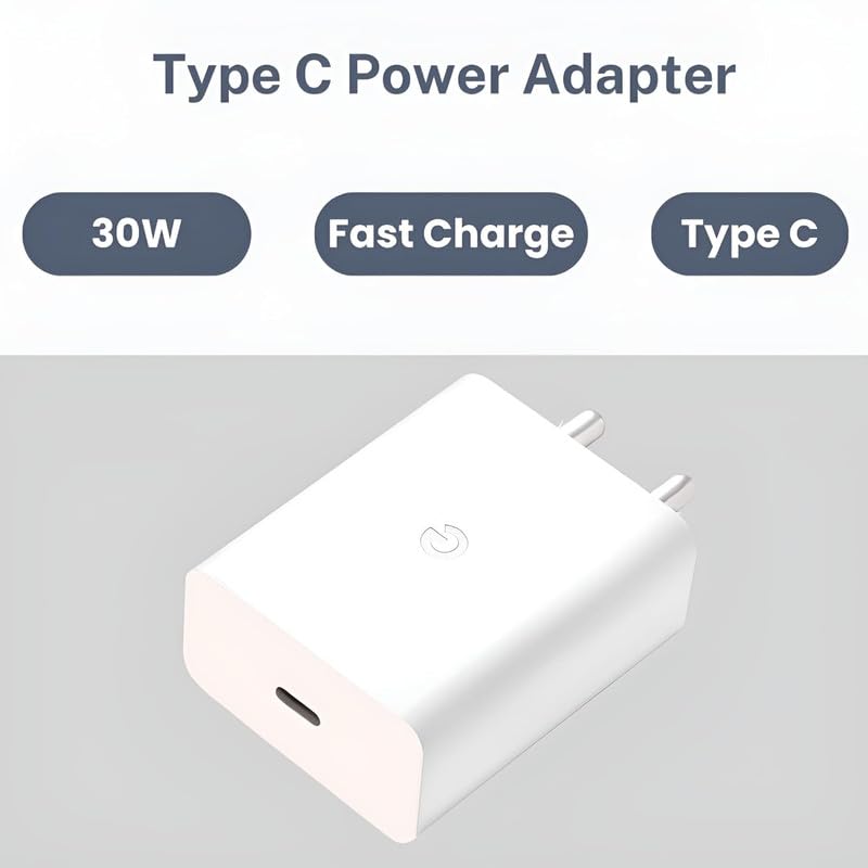 Image of Type-C Fast Charging Adapter 30W /65W for Google Pixel 8, 7A, 6, 5 | PPS PD Power Adapter Compatible with Pixel Devices & Android Gadgets F-AD