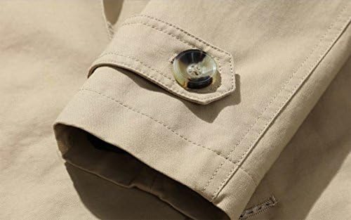 YUCHEN Lässiger Einreihiger Herren-Trenchcoat für den Frühling mit Reverskragen YUCHEN Lässiger Einreihiger Herren-Trenchcoat für den Frühling mit Reverskragen
