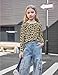 Arshiner Girls Casual Long Sleeve T Shirt Crewneck Fall Loose Tunic Tops Leopard 10-11 Years