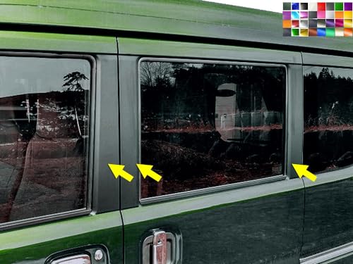 AUTOMAX izumi ピラーステッカー (17系) マットクローム黒 車種専用 カット済み エブリィ NV100クリッパー ミニキャブ スクラム DA17V DR17V DS17V DG17V ピラーシート ピラーシール ピラーカバー ピラーガーニッ