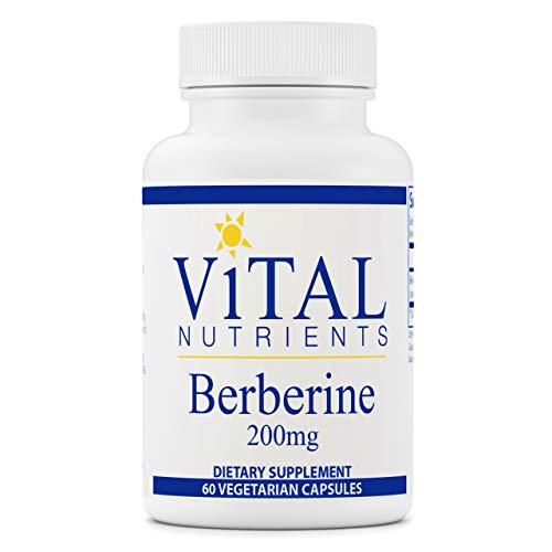 Vital Nutrients - Berberine - Supports Healthy Blood Sugar Levels, Bowel Function, and Helps Maintain Normal Triglyceride Levels - 60 Vegetarian Capsules per Bottle - 200 mg