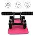HONITANO Portable Four Roller Wheel Abdominal Exercise Wheel for Core Workout Fitness Machine with Non-slip Arc Handles and Support Suitable for Home Use and All Fitness Levels