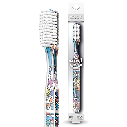 Smyl Toothbrush, Soft Toothbrushes For Adults With Nylon Bristles, Oral Care And Plaque Removal, Urban Pop Art Graffiti, Nyc #TOP7