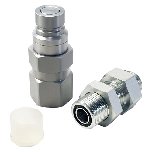 Image of Replacement for CAT193-8334 Male Hydraulic Quick Coupler,Flat Face Replacement for Caterpillar 416F, 420F, 430F; 906H 907H,247, 247B, 267,Fit for Skid Steer 216, 228, 236, 236B, 242B, 248