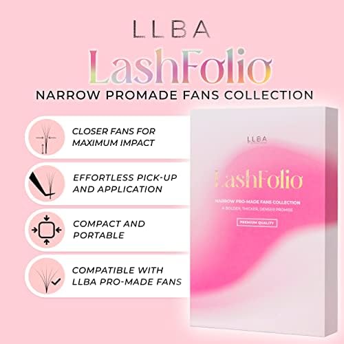 LLBA LashFolio Narrow Promade Fans 5D-0.07 D 8-11mm - 2