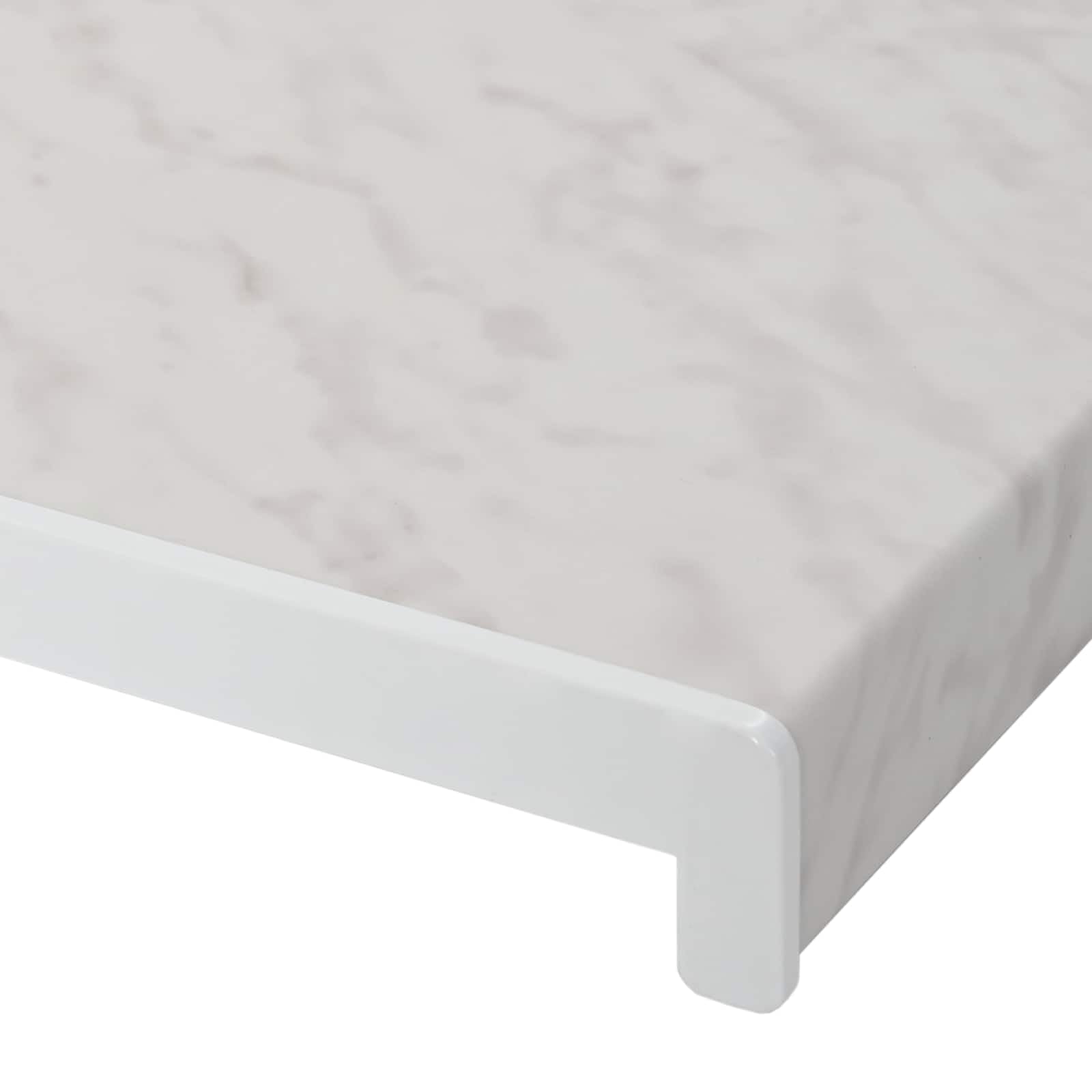 Podłoże okienne PCV 140 x 50 x 4,5 cm Marmur | Łatwy do czyszczenia, Zewnętrzne użytkowanie wewnętrzne, gładka powierzchnia wodoodporna, instalacja za pomocą kleju