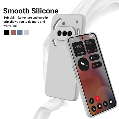 Image of FIRST MART Matte Silicone Back Cover for Nothing Phone 3A - Grey