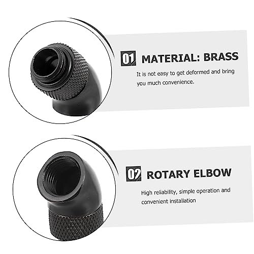 UKCOCO 2piezas Adaptador Refrigeración Líquida Giratorio Conector Pc Kit Refrigerante Líquido Accesorio - imagen 4