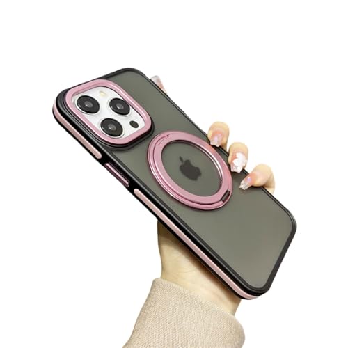 Coque iPhone 12 antichoc résout les chutes avec son support magnétique rose