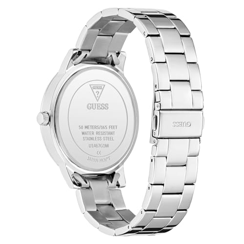 Image of Guess Round 44mm Black Dial Analog Men Watch - U1467G1M