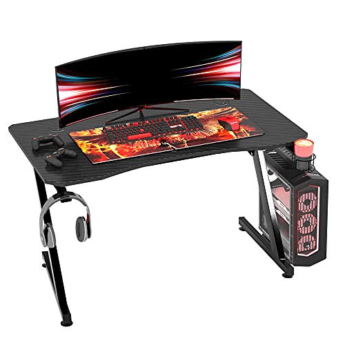Homcom Mesa Gaming 120x65x74,5 Cm Escritorio Ergonómico Gaming Desk Para Computadora Pc Con Portavasos Gancho Para Auriculares Y Pies Ajustables Homcom Mesa Gaming 120x65x74,5 Cm Escritorio Ergonómico Gaming Desk Para Computadora Pc Con Portavasos Gancho Para Auriculares Y Pies Ajustables