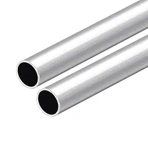 sourcing map 6063 Aluminum Round Tube, 300mm Length 20mm OD 17mm Inner Dia Seamless Aluminum Straight Tubing 2 Pcs