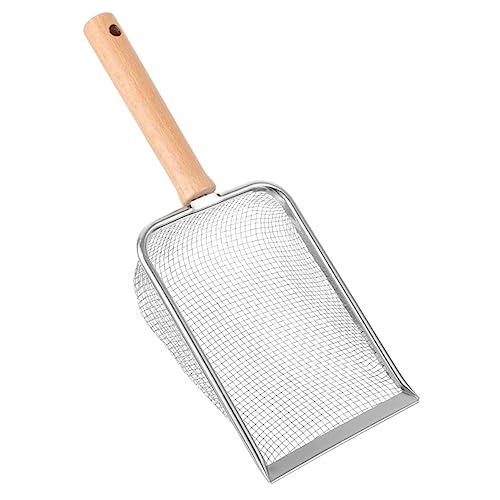 iplusmile ステンレス鋼の砂シャベル スクラッチャー 子猫のうんちリフター 猫の毛づくろい 猫のうんちスクーパー 爬虫類用トイレ ーナー ゴミ箱スクーパー スコ 猫砂の清涼剤 木製