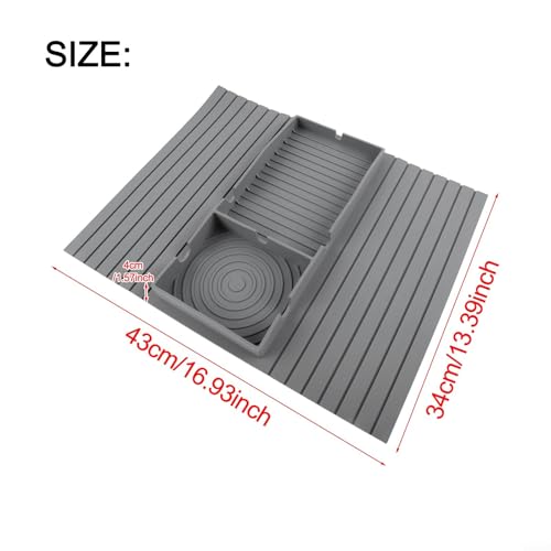 Bandeja para reposabrazos de sofá con portavasos, diseño antideslizante para mandos a distancia, teléfonos y aperitivos, accesorio ideal para organizar el sofá