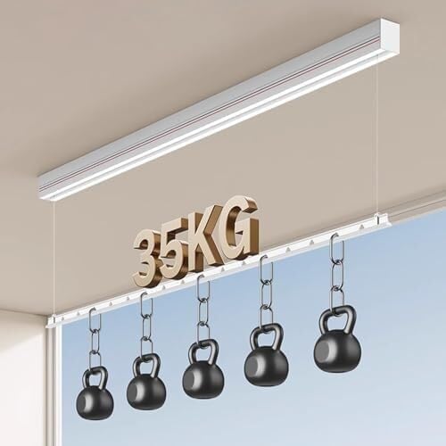 Ceiling Mounted Electric Clothes Dryer with Remote Control, Aluminium & Steel, Adjustable Height, Surface Mounted Invisible Clothes Hanger for Balcony, Indoor, Laundry(1.5m)