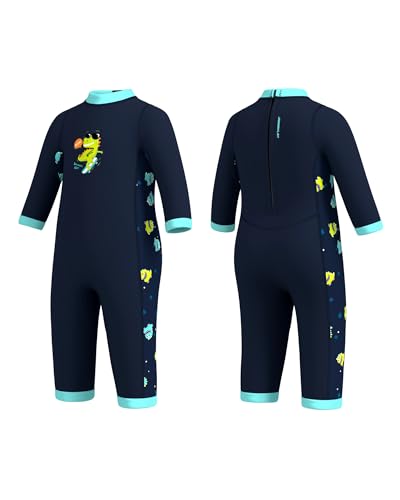 Jsnorklet Baby Swimsuit for Boys, Toddler Wetsuit Infants Warm Neoprene Full Body One Piece Bathing Suit