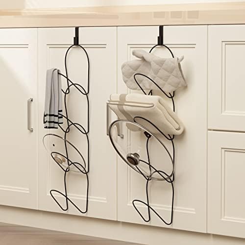 LINFIDITE 10 Pack Hat Rack Hanger Holder Organiser Baseball Cap Display Storage Rack Closet Hanging for Scarves Handbags Towels Clothes Ties Over Door Wall Mounted w Hanging HookBlack & White