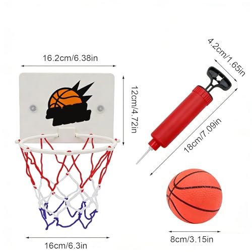 Canasta de baloncesto para puerta con minibolas de juego para casa 5