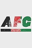 bundeswehr wappen aufkleber  AFG: Afghanistan Notizbuch mit karo 120 Seiten in weiß. Notizheft mit der afghanischen Flagge