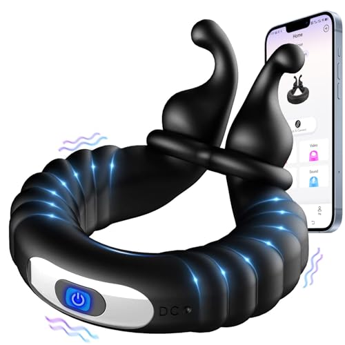 Penisring Vibrator Penisringe Sex Spielzeug für die Paare mit Einstellbare Größe Cockring Sexspielzeug für Paare Extrem mit 10 Vibrationsmodi Penis Ring Sex Spielzeug für die Männer Extrem