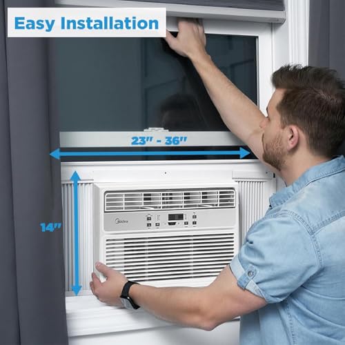Image of Midea 12,000 BTU EasyCool Window Air Conditioner, Dehumidifier and Fan - Cool, Circulate and Dehumidify up to 550 Sq. Ft., Reusable Filter, Remote Control