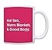 Reader Gifts Hot Tea Warm Blankets and Good Books Reading Book Lovers Gift Coffee Mug Tea Cup Pink