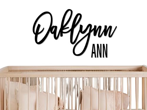 Custom Nursery Name Sign, Personalized with First and Middle Name, Baby Nursery Decor, Wooden Name cut out, letters for wall