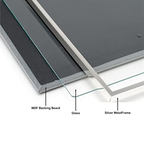 Cadre photo argenté Hampton Frames Mayfair 4 ouvertures verre