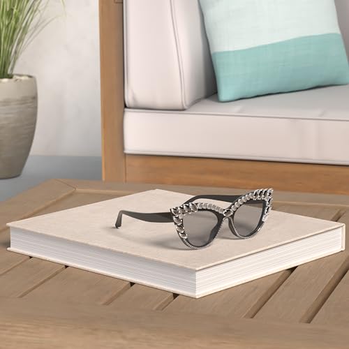 FEISEDY Retro Cat Eye Women Sunglasses Crystal Rhinestone Sparkling Bejewelled Vintage Sunnies B40752