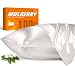 J JIMOO Natural Silk Pillowcase,for Hair and Skin with Hidden Zipper, 22 Momme 600 Thread Count 100% Mulberry Silk (Ivory White, Standard 20''×26'',1 Piece)