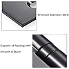 VOLUKA 6 Pack Non-Mortise Door Hinges - Easy to Install, 4 3 Stainless Steel Door Hinges - Smooth Movement and Heavy Duty, Black