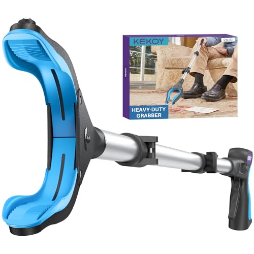 Kekoy Pinza Telescopica per Anziani Alluminio, Pinza Raccogli Oggetti Pieghevole/Girevole, Braccio Afferraggio Extra Lungo, Aiuto Afferrare con Punta Magnetica (101 cm 1 confezione)