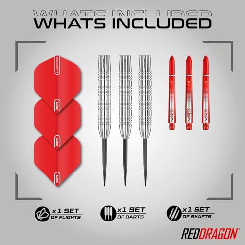 RED DRAGON Darts – Hell Fire B Series 26g – 80% Tungsten – Professional Steel Tip Darts Set with Dart Flights and Shafts - Image 2