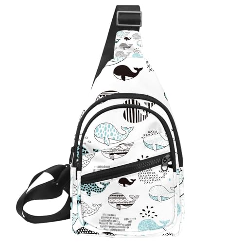 Mochila de pecho de ballena para ciclismo urbano, bolso bandolera impermeable
