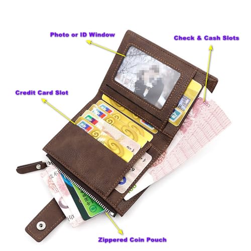 Men's Short Wallet Vertical Side Zipper Fashion Casual Multi Cardholder Large Capacity Purse2