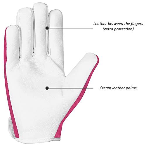 Katx Leather Gardening Gloves, Heavy Duty Thorn Proof Breathable Working Gloves for Men & Women with Strong Grip - Image 3