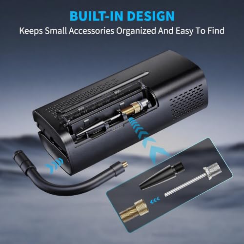 OlarHike Tire Inflator Portable Air Compressor, Cordless Electric Bike Pump photo 3