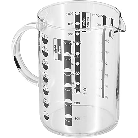 WMF Gourmet Glas Messbecher 1l, hitzebeständiges Glas, Skalierung für Liter, Milliliter, Tassen und Gramm Cover
