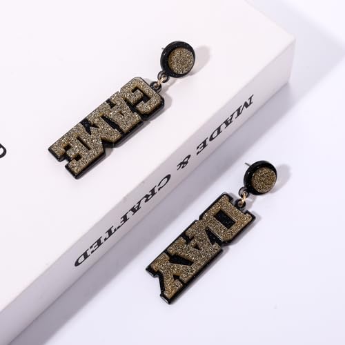 Cealxheny Game Day Earrings For Women, Acrylic Football Earrings Game Day Accessories Team Sports Fan Earrings Football Team Gifts thumb #5