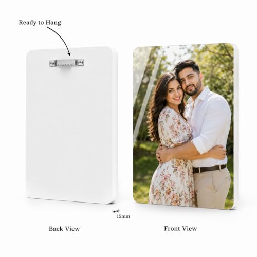 Image of Personalized Photo Frame for Wall | Custom Anniversary & Birthday Gift | HD Glossy, Waterproof 15mm MDF /WPC | A4, A3, Big Sizes (8x11 Portrait)