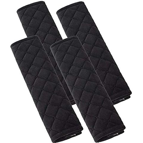 Golden Apple 2Pairs (4PCS) Car Seat Belt Shoulder Pad Cover Comfort Harness Pads Travel Seat Belt Cushion Seatbelt Strap (Black) Cover