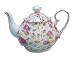 Gracie China Rose Chintz Porcelain 4-1/2-Cup Teapot Cream Cottage Rose